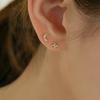 LUNNE 14k Cut Crescent Moon Earrings (14k Gold) #ES13