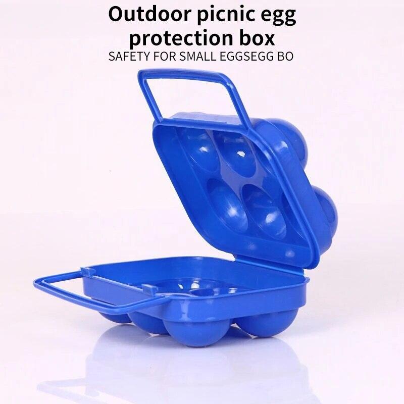 Outdoor 6 Egg Boxes Simulation Egg Tray Portable Camping Egg Protection Box Home Storage Box Fall-proof.