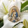 Sacred Heart of Jesus Brooch Confirmation Souvenir Christian Faith with Enamel