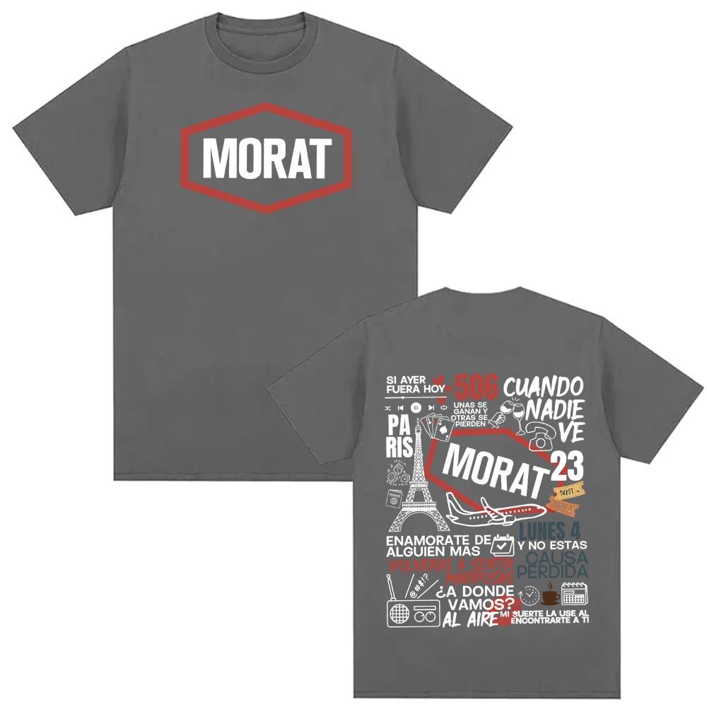 Музыкальная группа Morat Футболка с графическим принтом альбома 2025 Мужская Женская Хлопок Мода Винтажная Летняя Хип-хоп Футболка Высококачественная Футболка