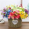 7-pronged Simulation Flower Cute Silk Flower 28 Heads Artificial Daisy  Outdoor Floral