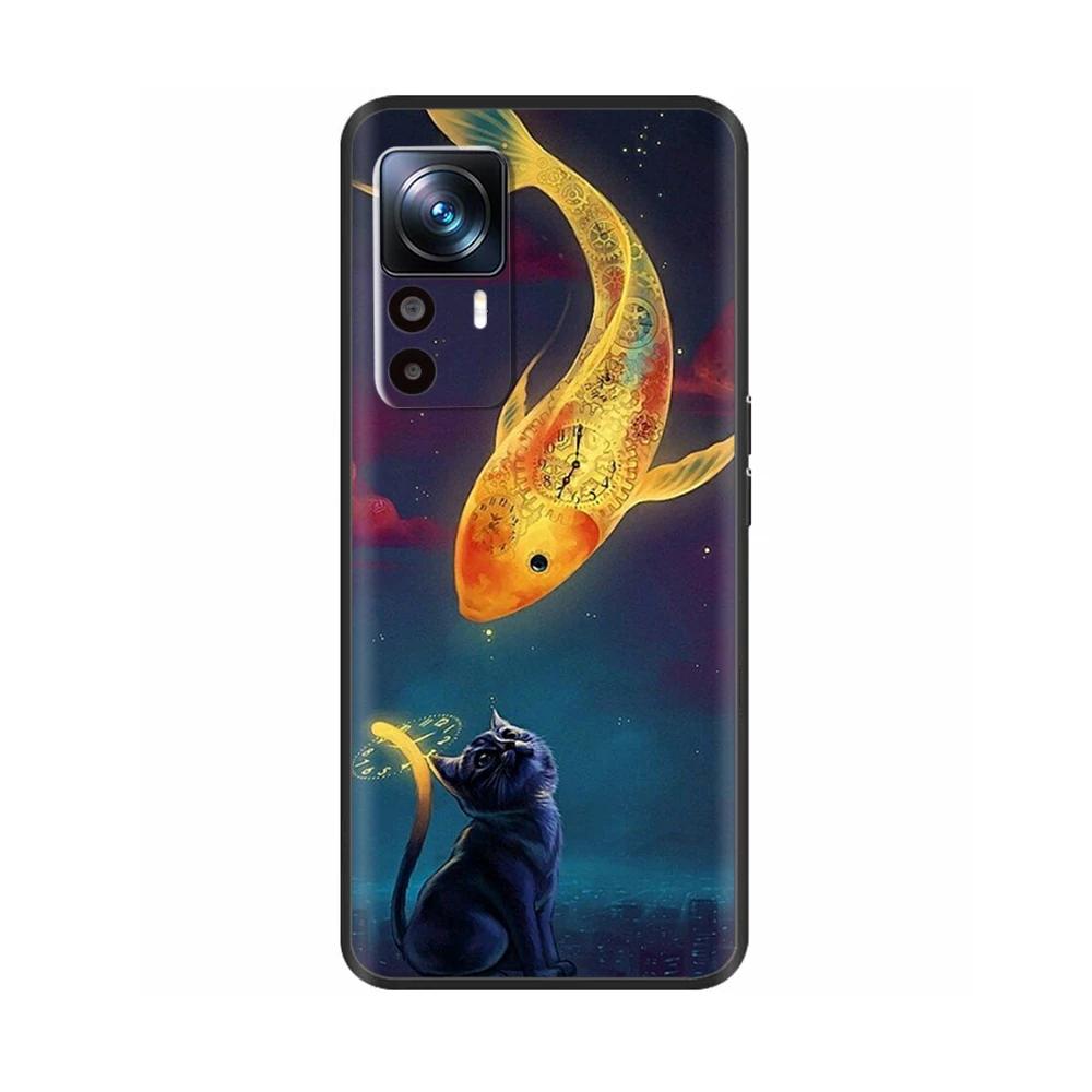 Матовая силиконовая прочная задняя крышка для Xiaomi Mi 12T Pro, мультяшный защитный чехол для телефона Xiaomi Mi12 12T Pro 12s Fundas