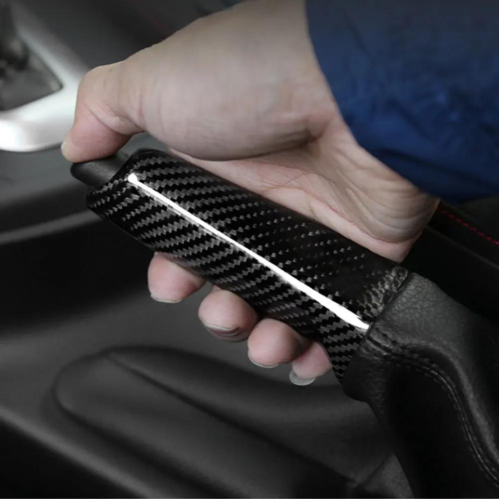 Car Handbrake Grips Cover For BMW E90 E92 E60 E39 F30 E31 F34 F10 F20 Accessories Universal Carbon Fiber Pattern Interior Trim