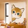 Ins Японский Стиль Милый Лечебный Кот Шторы На Липучках Кухня Раздел Спальня Ванная Комната Ткань Затенение Без Пробивки Милый