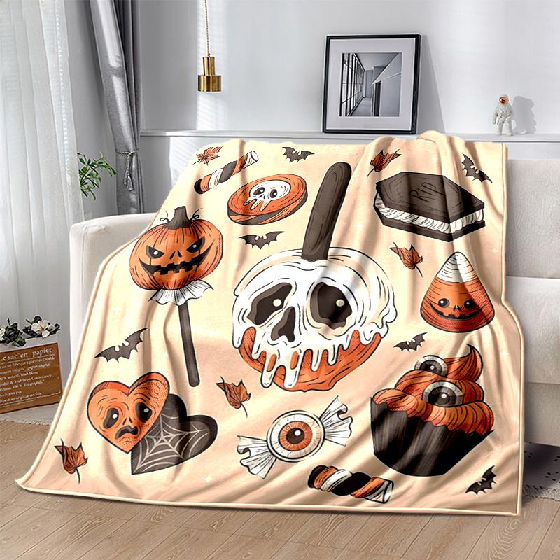 1pc Halloween Pumpkin ideas Blanket Soft Throw for Room Decor, Perfect Gift