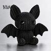 Creative Birthday Gifts for Lovers 3D Printed Bat Figurine with Knitted Texture, Cartoon Halloween Decoration, Crochet Texture Desk Decor Cute Animal