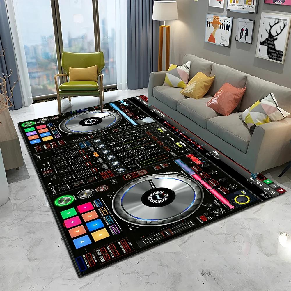 3D DJ Music Screen Keyboard Cartoon Carpet Mat для дома, гостиной, спальни, дивана, коврика для двери, коврика для детской зоны, нескользящий коврик для пола
