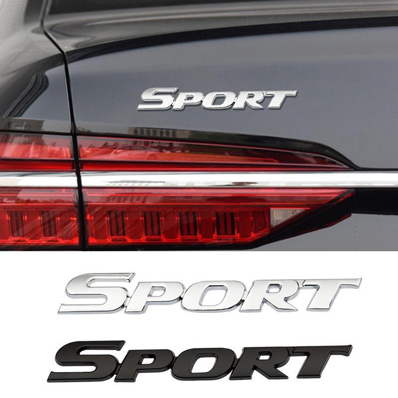 3d Chrome Black Metal Car Letters Carbon Sport Emblem Badge Decal Sticker For Highlander Rav4 Yaris Sport Logo Accessories
