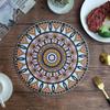 Круглые подставки под приборы Mandala, подставки под приборы для обеденного стола, мягкие подставки под приборы Seaweed Mud для обеденного стола, подставки под приборы Bohemian, подставки под приборы для обеденного стола