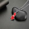 Эмалированные necklaces с картой Албании для женщин и мужчин из нержавеющей стали, золотого/серебряного цвета, модная цепочка с подвеской в виде орла и флага, ювелирное изделие, подарок