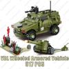 2024 Modern Military BOXER XM808 Armor Vehicle DANA M2 BTR-4 Infantry Fighting Car Model Building Blocks Sets Doll Brick Kid Toy