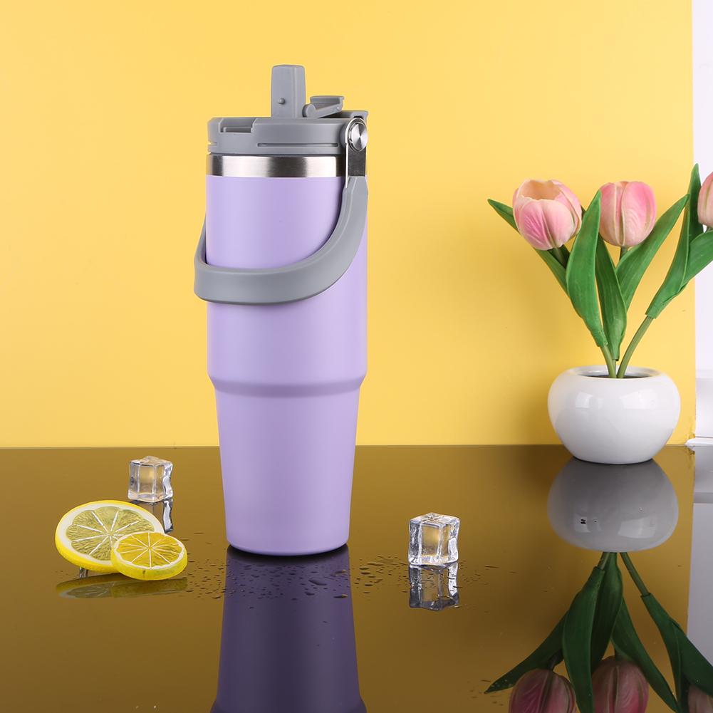 Stainless Steel Vacuum Flask Insulated Water Bottle Travel Cup Sports Water Bottle with Handle Outdoor Camping Insulation Cup