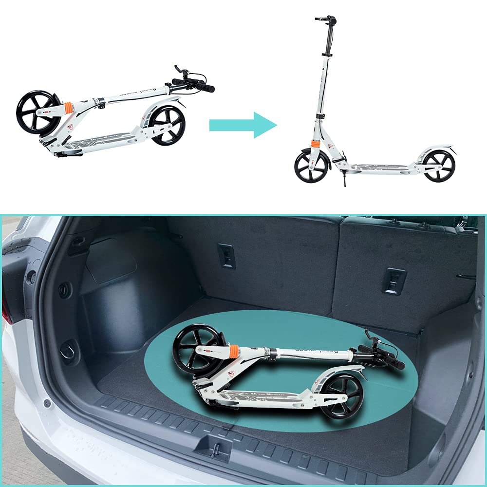 MEICHEPRO Kickboard Kick Scooter 20 см Большие шины Складной 4 уровня регулировки с ремнем для переноски для детей/взрослых, застрахованных PL