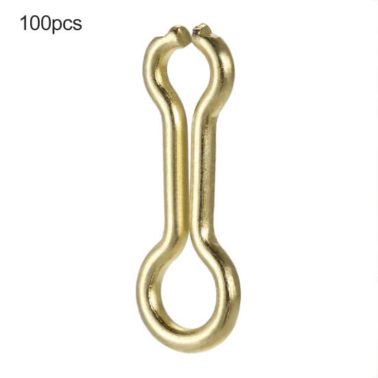 100 шт./набор Ушки из проволоки для грузил Простые Коррозионностойкие Золотистый Сплав Стали Рыболовные Грузила