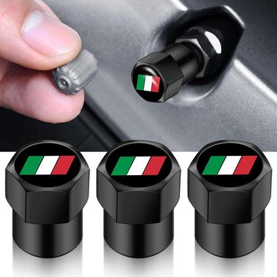 4 ШТ Универсальные Сделай сам Колпачки на ниппели автомобильных колес и шин Наклейки на автомобиль Для автомобилей Мото Автоаксессуары Декор Подарок ,Форма Италии
