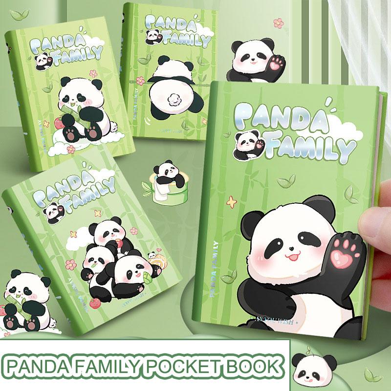 Panda Family Pocket Book A7 Notebook Мини-блокнот Твердый переплет Справочник Студент Чистый черновик Блокнот