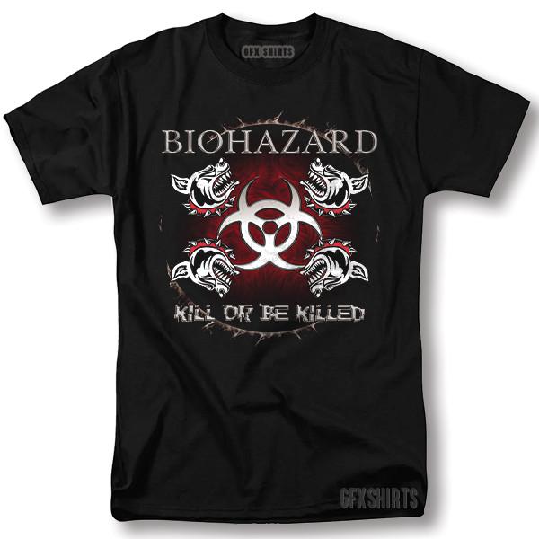 Футболка Biohazard Убей или будь убит Тур по рок-концертам Винтажная графическая футболка