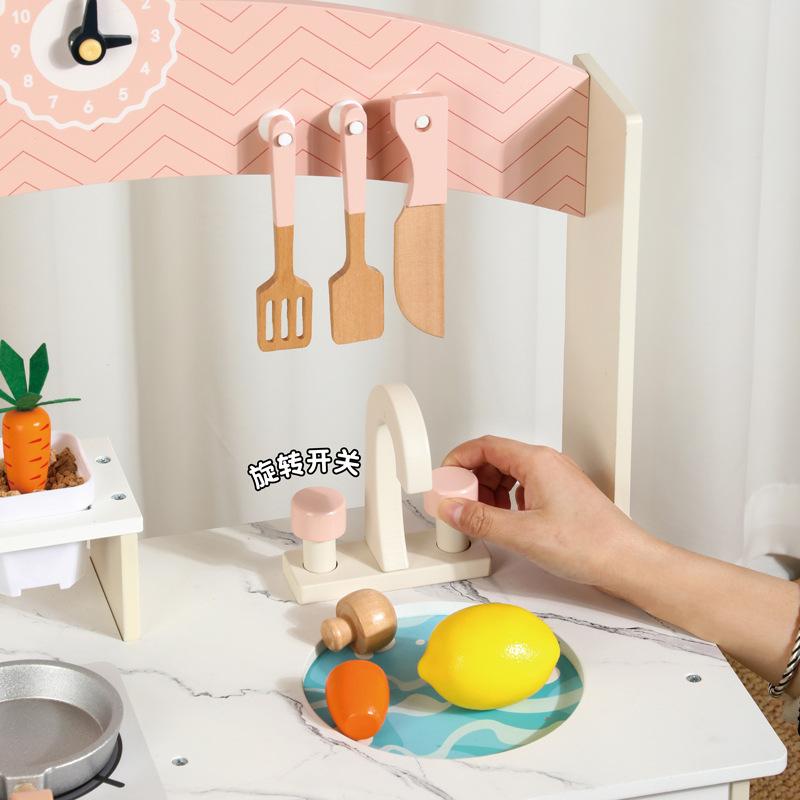 Деревянная детская большая имитация розовой кухни Che Che Le Suit Toy