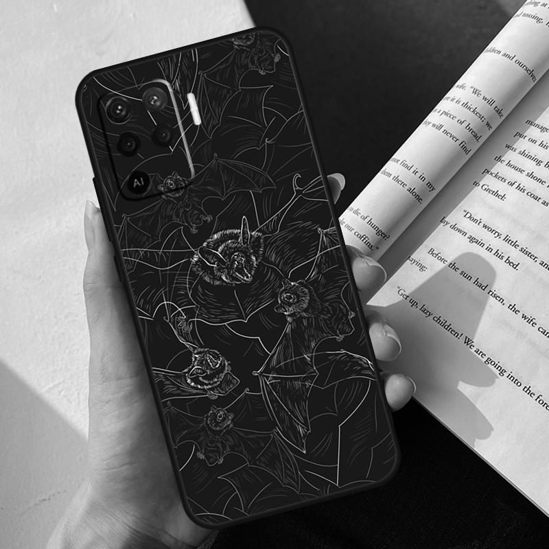 Чехол-летучая мышь на Хэллоуин для Oppo A5 Pro A15 A16 A17 A57 A77 A94 A74 A54 A76 A96 A40 A60 A80 A18 A38 A58 A78 A98