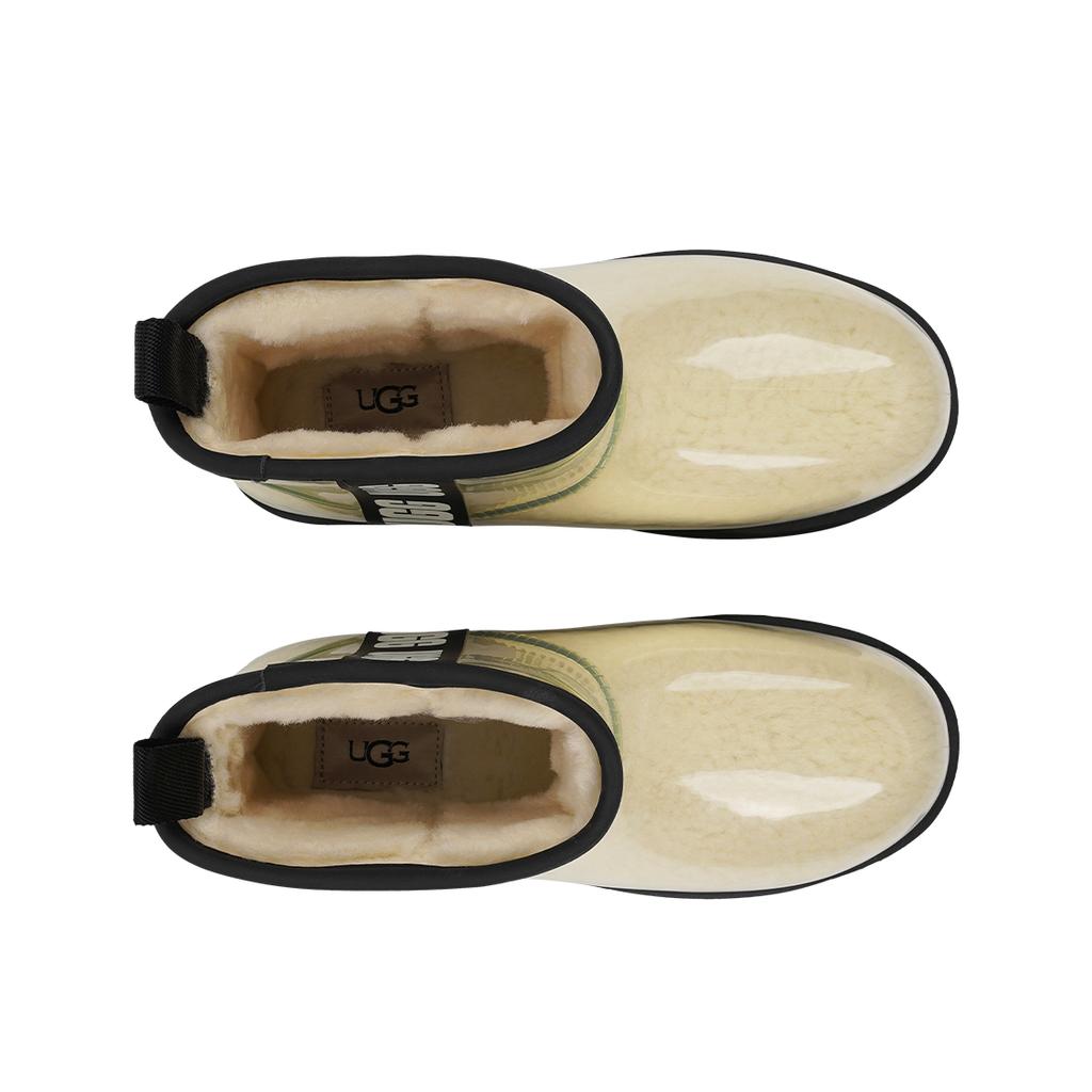 UGG Классические прозрачные мини-кроссовки натуральные черные женские кремовые 1113190-NBLC
