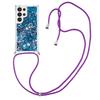 For Samsung Galaxy S24 Ultra TPU Case Quicksand Design Phone Cover with Lanyard