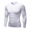 Men's Colorful Quick-Dry Compression Tights Long Sleeve Running Shirt - Breathable Elastic Base Layer for Sports Fitness