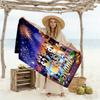 Soccer Cats Action Customized Name Beach Towel High Absorbency & Quick-Dry Perfect for Traveling Yoga Camping and Swimming