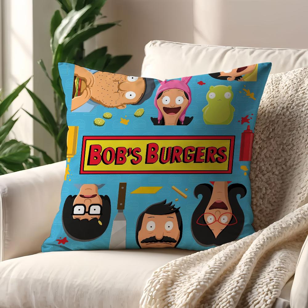 Cartoon B-Bobs Cute B-Burgers cool cushion cover Pillow Cover Home Sofa living Decoration Room Office Car Nordic Simplicity