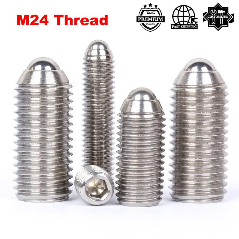 5pcs KST414-SS All Satinless Steel Spring Ball Plungers And Internal Hexgon Roller Ball Thread Bolt Screw For Locating