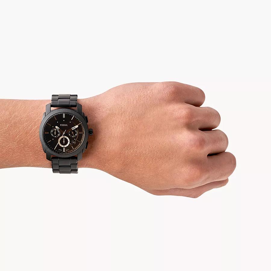 Fossil Мужские кварцевые часы с тремя стрелками - Корпус из нержавеющей стали, Устойчивое к царапинам стекло FS4682