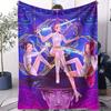 KPop Demon Hunters Printed Blanket Girls Boys Plush Throw Blanket Sofa Blankets Warm Birthday Gifts For Girls Huntrix Blankets