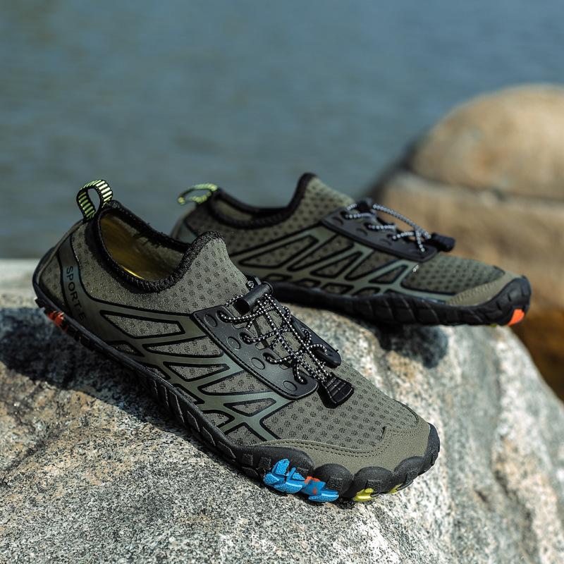 Уличные кроссовки для ручья мужские износостойкие быстросохнущие нескользящие летние для альпинизма, пешего туризма, амфибийные, спортивные, для рыбалки вброд