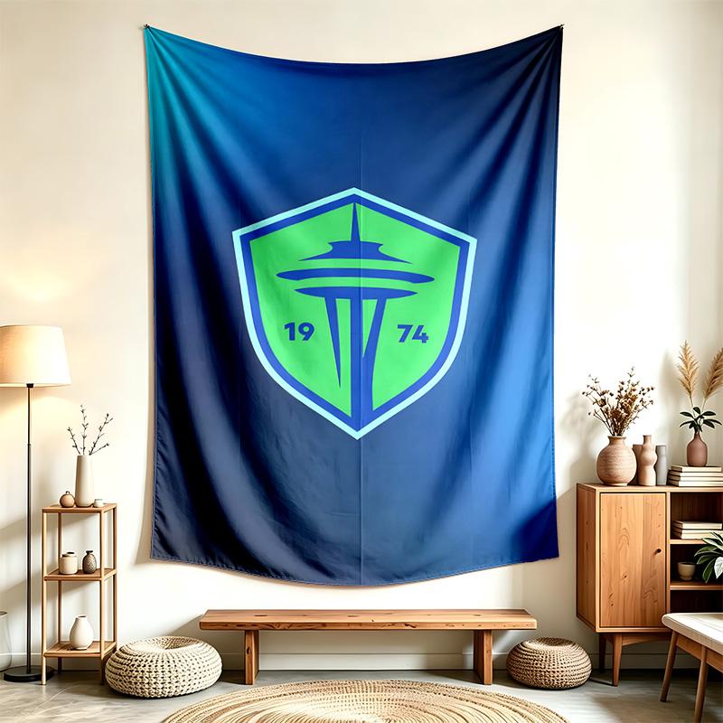 Seattle Sounders FC (5) Tapestry Suitable For Decorating Homes Dorms And Bedrooms Soft To The Touch And A Perfect Gift For Friends And Family