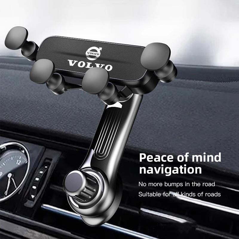 Gravity Phone Holder Car Air Vent Mobile Phone Mount Metal Stand Auto Interiors For Volvo Rdesign V60 V40 XC90 S60 C30 XC60 V50