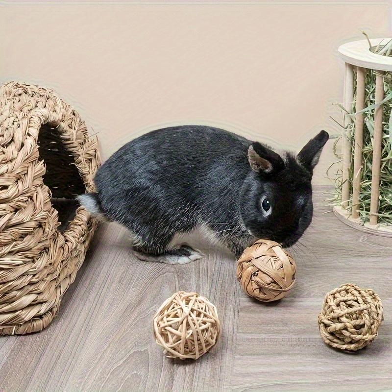 Natural Chewable Activity Toy, Fun Hay Hay Pet Ball Suitable for Chinchillas,Guinea Pigs,Rabbits,Hamsters,and Other Small Animal