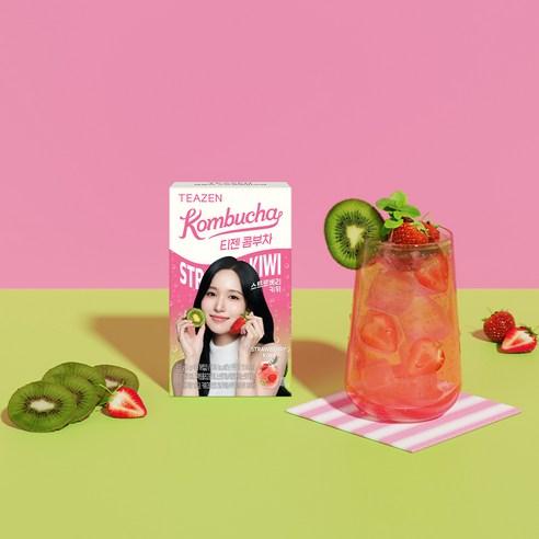 TEAZEN Kombucha Strawberry Kiwi Flavor 5g x 10 Sticks * 2ea