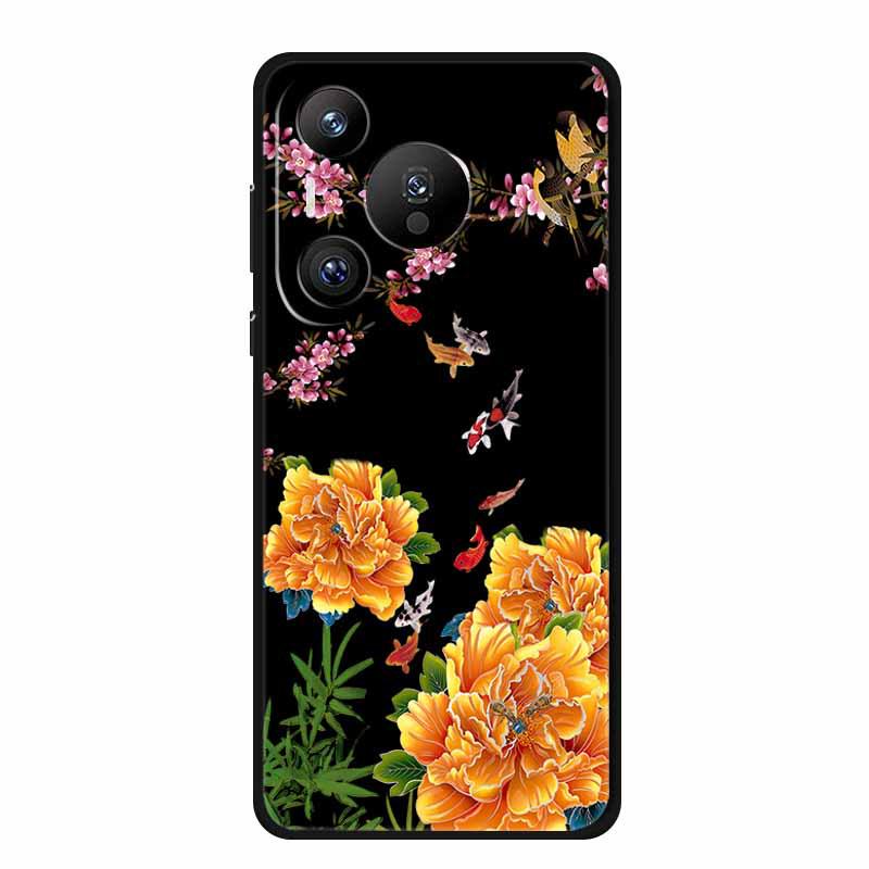 Чехол для телефона Huawei Pura 70 Pro с рельефной текстурой в стиле ретро - Мягкий цветной стиль