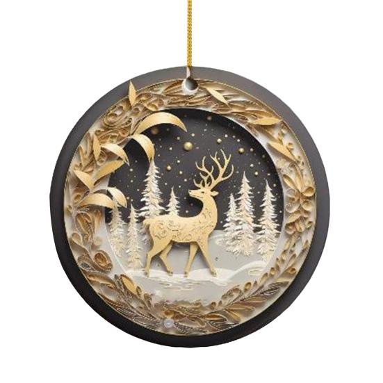 Рождественские украшения Акриловые снежинки, олени, снеговики, подвесные украшения для рождественской елки, домашний декор для вечеринки