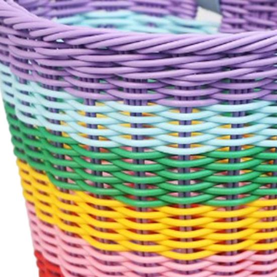 Велосипедная корзина ручной работы, большая вместимость, яркий цвет, простая установка, маленькая передняя корзина для трехколесного велосипеда, аксессуары для велосипеда