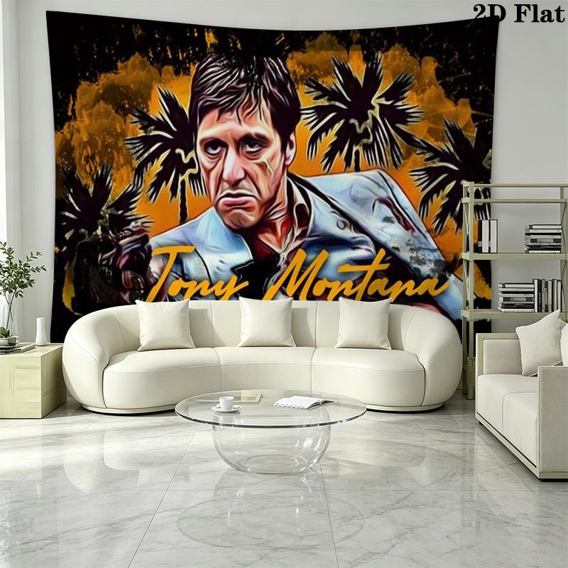 Scarface Wall Tapestry Aesthetic Wall Hanging Printed Fabric Blanket Decorative Tapestries for Bedroom Living Room Home Decor
