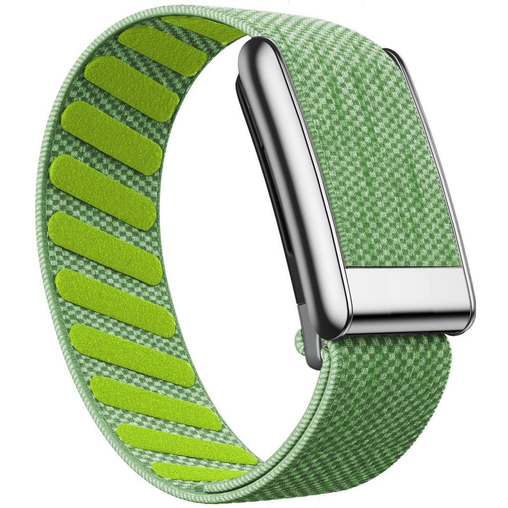 Whoop 5.0 Nylon Elastic Sport Band with Shiny Metal Frame (Gold/Silver)