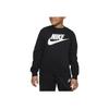 Nike Sportswear Club Fleece Logo Print Crewneck Kids Tops Black FD2992-010