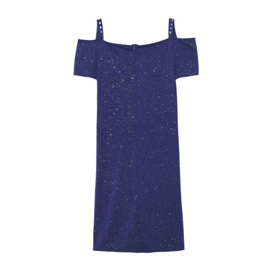 Женское летнее платье с V-образным вырезом, короткими рукавами, открытыми плечами, стразами, однотонное, мягкое, облегающее, с высокой талией, плиссированное, эластичное, для вечеринок и клуба