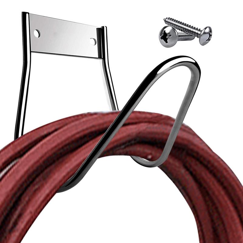 Garden Hose Holder Heavy Duty Water Hanger Stainless Steel Small Wall Mount Hose for Water Air Hydraulic Hose Ropes Extension