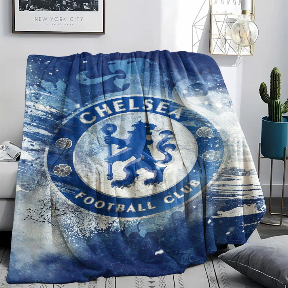 1Pc Chelsea FC Print Flannel Blanket High Quality Warm Comfortable Cover for All Seasons Perfect for Gifts Home Decor