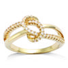 Gold Plated Ring 'Sissi' Golden White - 10 Mm