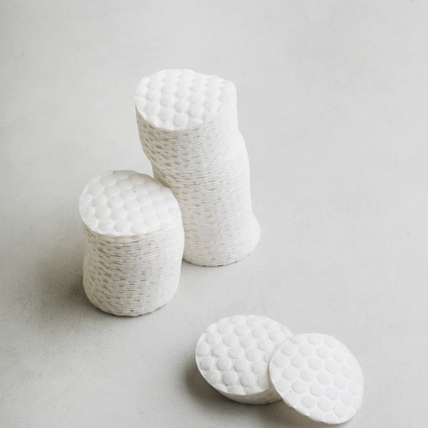 Somisome Неотбеленные круглые тисненые хлопковые диски 100 штук