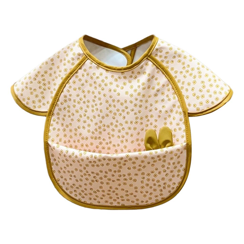 Детские водонепроницаемые слюнявчики с милым декором в виде кроличьих ушек, фартук-накидка от грязи для слюнотечения, еды, кормления, выпечки, рисования.