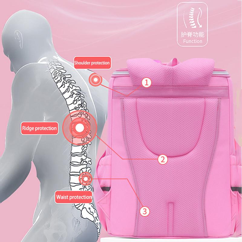 Милый 3D мультяшный школьный рюкзак для детей, подарочные сумки для начальной школы для девочек, водонепроницаемая детская сумка для книг с сердечками