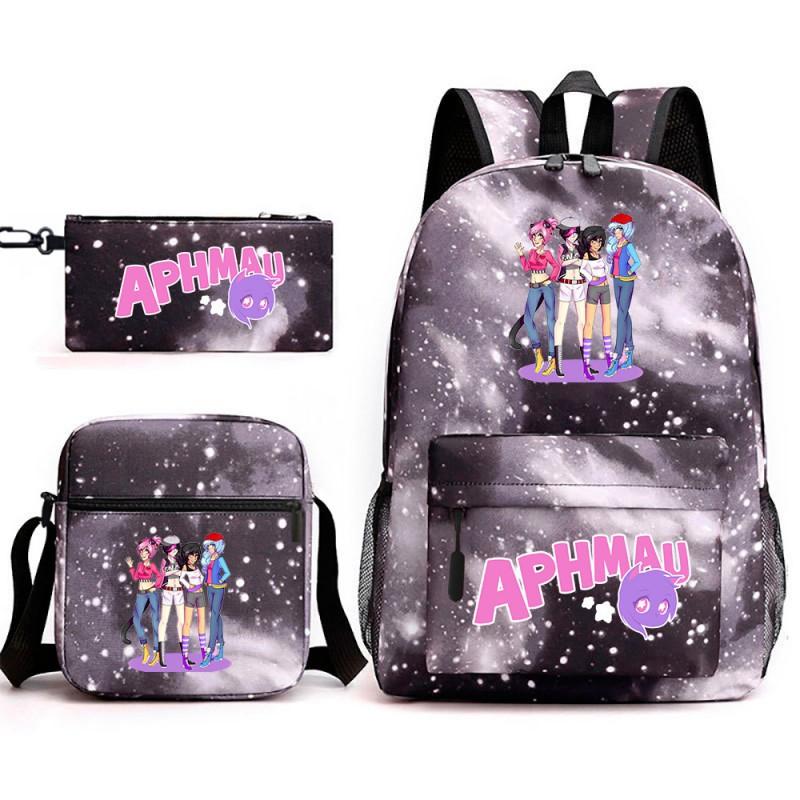 Школьный рюкзак Aphmau в стиле аниме с пеналом и сумкой через плечо для подростков, ткань Оксфорд, объем 20-35 л